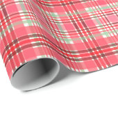 Pink Plaid Tartan Cadeaupapier (Rol Hoek)