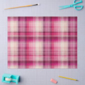 Pink plaid tissuepapier (Craft)
