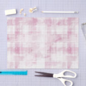 Pink Plaid White Stripes Verjaardag Tissuepapier (Craft)