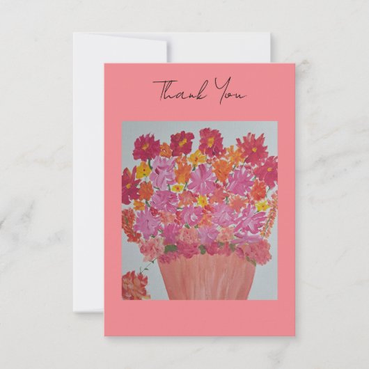 Pink Planter Merci note (Devant)