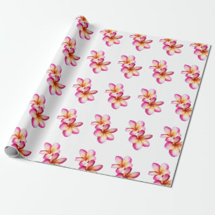 Pink Plumeria Cadeaupapier