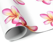 Pink Plumeria Cadeaupapier (Rol Hoek)