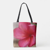 Pink Plumeria Canvas tas (Achterkant)