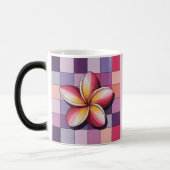 Pink Plumeria Flower Morphing Mug (Gauche)