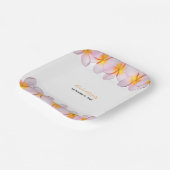 Pink Plumeria Frangipani Wedding Papieren Bordje (Gebogen)