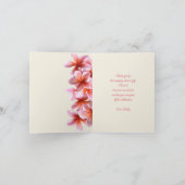 Pink Plumeria Mariage Toutes les occasions Merci N (Intérieur)
