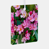 Pink Plumeria Metalen Ornament (Voorkant Rechts)