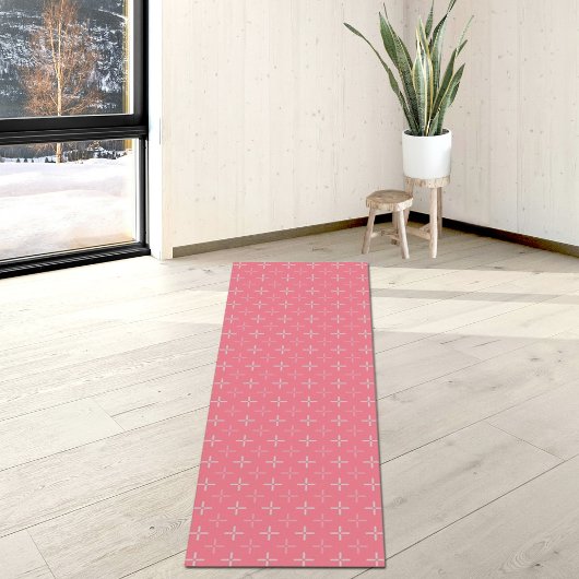 Pink Plus Pattern Yoga Mat