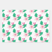 Pink Poinsettia et Holly Feuilles (Devant)