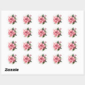 Pink Poinsettia Stickers (Feuille)
