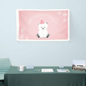 Pink Polar Beer Winter Onederland 1ste verjaardag Spandoek (Beurs)