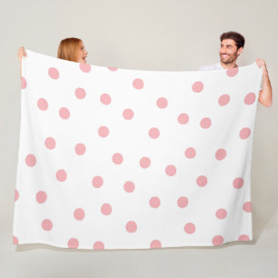 Pink Polka Delight Fleece Deken