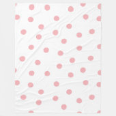 Pink Polka Delight Fleece Deken (Voorkant)