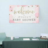 Pink Polka Dot Baby shower Welkom Banner (Beurs)