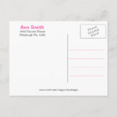 Pink Polka Dot Bachelorette Invitation Carte posta (Dos)