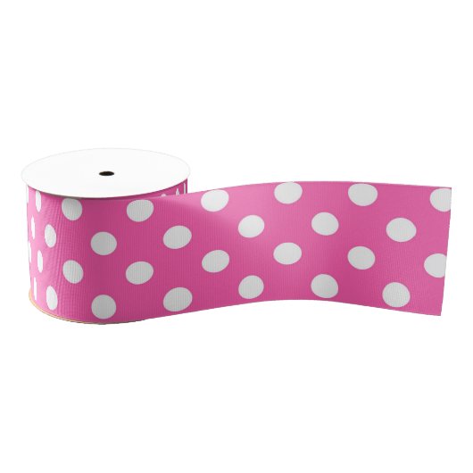 Pink Polka Dot Breast Cancer Awareness Pattern Grosgrain Lint (Spoel)