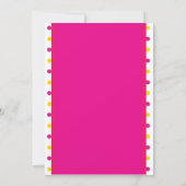 Pink Polka Dot Candy Land Lollipop Invitation (Dos)