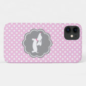 Pink Polka Dot Dachshund Mobiele Telefoon Case (Achterkant (horizontaal))