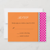 Pink Polka Dot et mariage Tangerine RSVP (Devant)