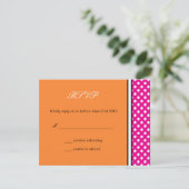 Pink Polka Dot et mariage Tangerine RSVP (Debout devant)