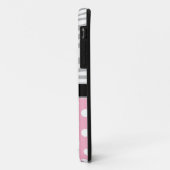 Pink Polka Dot Faded Zebra Imprimer iPhone 5 Coque (Dos/Gauche)