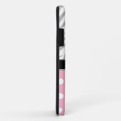 Pink Polka Dot Faded Zebra Imprimer iPhone 5 Coque (Dos/Droite)