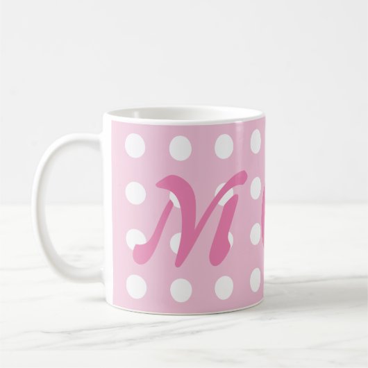 Pink Polka Dot Ma Koffiemok (Links)