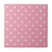 Pink Polka Dot Pattern Tegeltje (Voorkant)