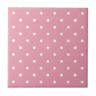 Pink Polka Dot Pattern Tegeltje