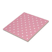 Pink Polka Dot Pattern Tegeltje (Zijkant)