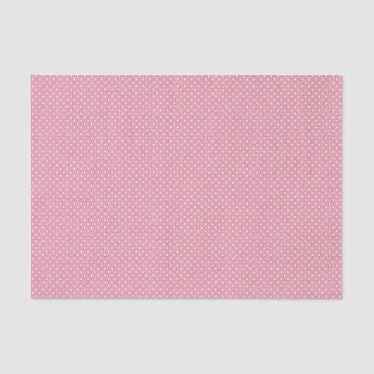 Pink Polka Dot Pattern Tissuepapier (Voorkant)