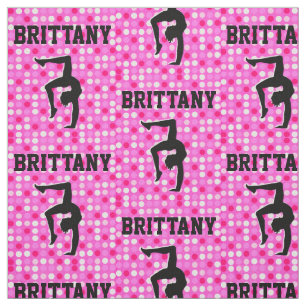 PINK POLKA DOT PERSONNALISÉ TISSU GYMNASTIQUE