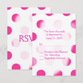 Pink Polka Dot RSVP (Devant / Derrière)