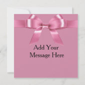 Pink Polka Dot Verjaardagsaankondiging Aankondiging (Achterkant)