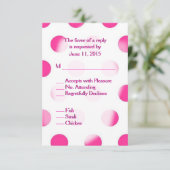 Pink Polka Dot Wedding RSVP (Debout devant)