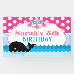 Pink Polka Dot, Whale Party Spandoek
