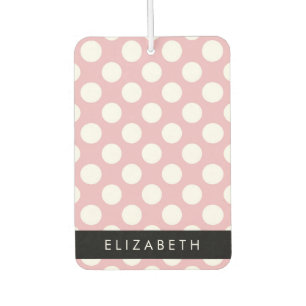 Pink Polka Dots, Polka Dot Pattern, Jouw naam Luchtverfrisser