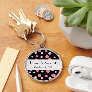 Pink Polka Dots, Polka Dot Pattern, Stippen, Sweet Sleutelhanger
