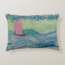 Pink Polkadot Sail Accent Kussen