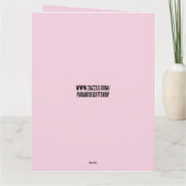 PINK POODLE ART BIRTHDAY KAART (Achterkant)