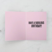 PINK POODLE ART CARTE D'ANNIVERSAIRE (Intérieur)