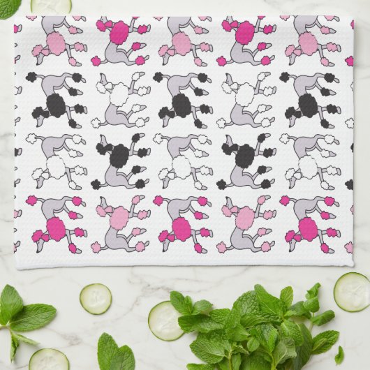 PINK POODLE Bathroom Hand Towel Theedoek (Gevouwen)