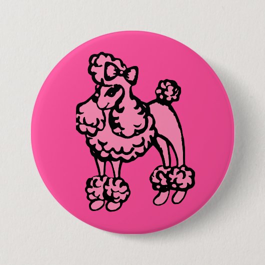 Pink Poodle Button (Voorkant)