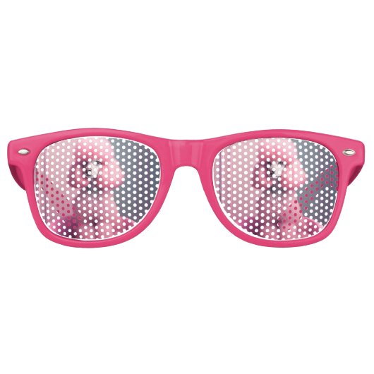 PINK POODLE DOG SUNGLASSES FUN-Glasses! Retro Zonnebril (Voorkant)