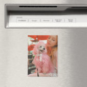 Pink poodle magnet, pink poodle gift magnet (In Situ (Lave-vaisselle))