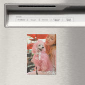 Pink poodle magnet, pink poodle gift magnet magneet (Insitu (Vaatwasser))
