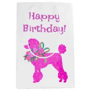Pink Poodle Party personnalisé sac cadeau