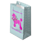Pink Poodle Party personnalisé sac cadeau (Devant Angle)