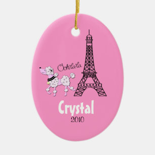 PINK POODLE Persoonlijke kerstversiering Keramisch Ornament
