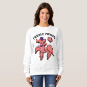 Pink Poodle Power Cute t-shirts sweatshirt (Devant entier)